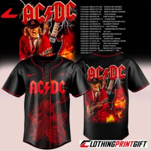 AC/DC Power Up Tour 2026 Rock Band Concert Baseball Jersey