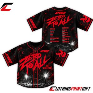 ATEEZ Zero To All 2027 World Tour Limited Edition Concert Baseball Jersey
