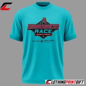 Arizona Diamondbacks Race Against Cancer 3D Graphic Fan T Shirt Clothingprintgift 2