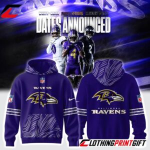 Baltimore Ravens 2026 Schedule Release Official Game Day Football Fan Hoodie