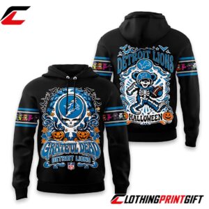 Detroit Lions x Grateful Dead 2026 Halloween Special Edition Football Fan Hoodie