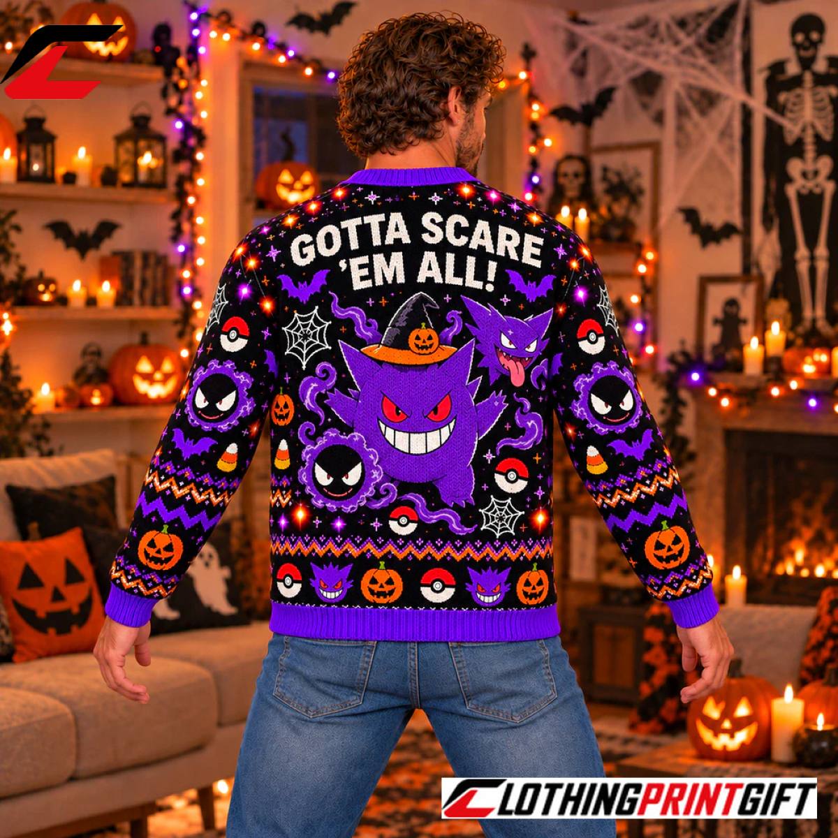 Halloween Funny Gotta Scare Or Treat Ugly Christmas Sweater Halloween Funny Gotta Scare Or Treat Ugly Christmas Sweater