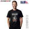 Halloween Witch Flying Broom French Bulldog Black Cat T-Shirt
