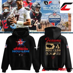 Houston Texans 2026 NFL London Game Black Football Fan Hoodie