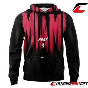 Miami Heat 2026 Black and Red Paint Drip Basketball Fan Hoodie