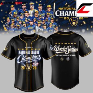 Milwaukee Brewers 2026 National League Champions Baseball Fan Jersey Clothingprintgift 2