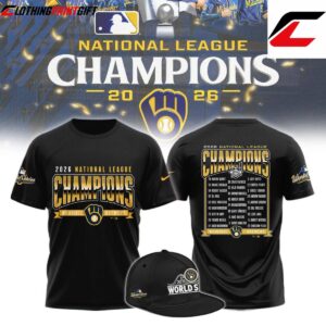 Milwaukee Brewers 2026 National League Champions Baseball Fan T Shirt Clothingprintgift 7