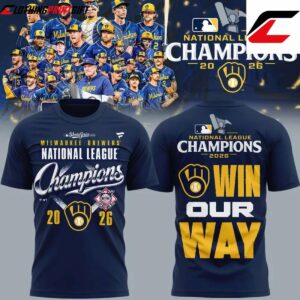 Milwaukee Brewers 2026 National League Championship Baseball Fan T Shirt Clothingprintgift 6
