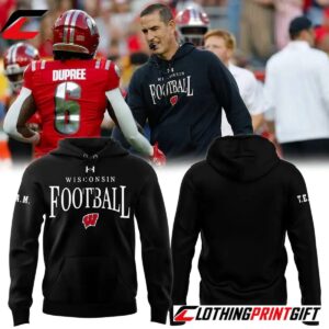 Wisconsin Badgers Luke Fickell College Football Coach Fan Pullover Hoodie